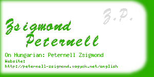 zsigmond peternell business card